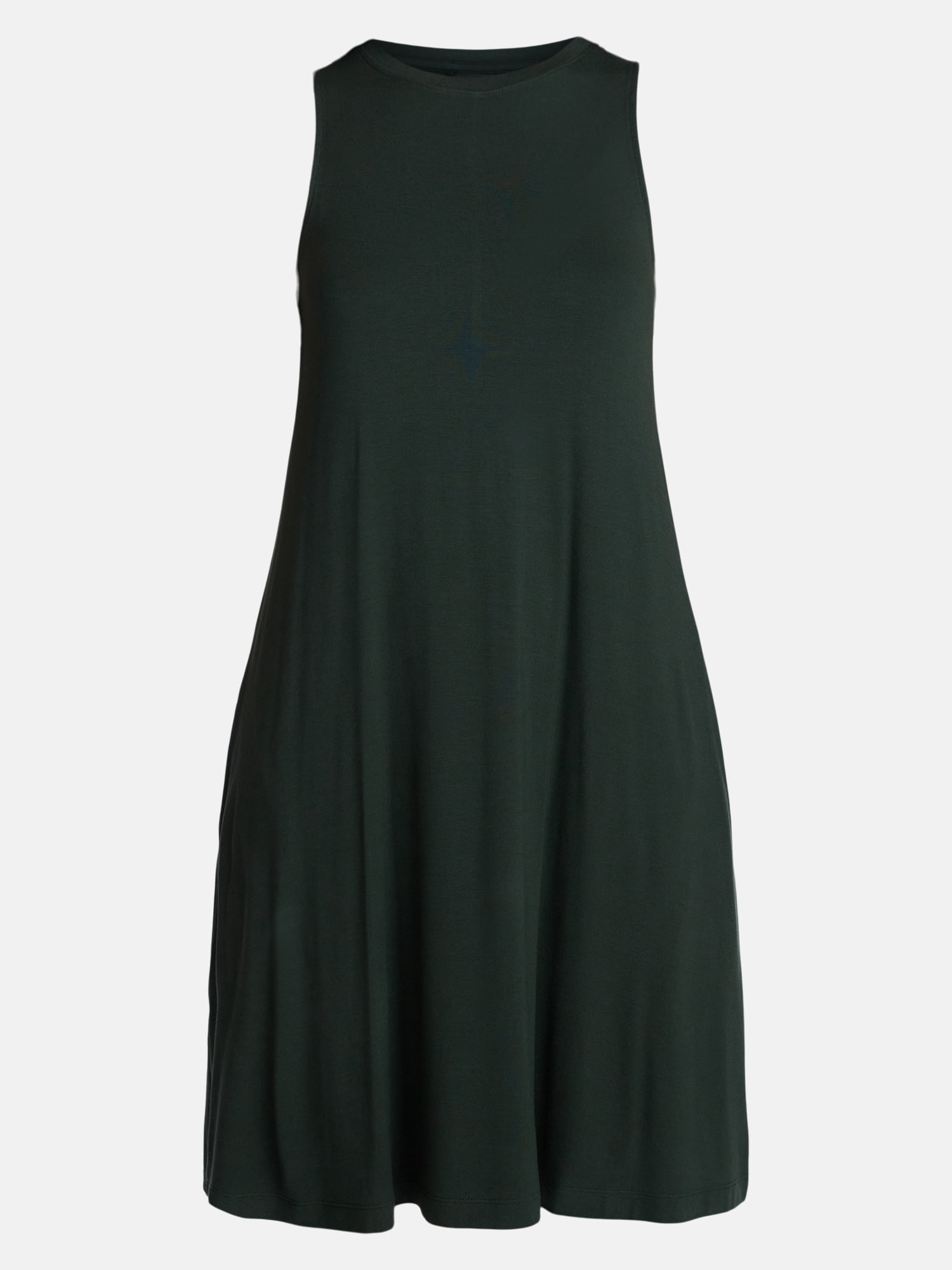 Time and Tru Women’s Sleeveless Knit Swing Dress, Sizes XS-XXXL