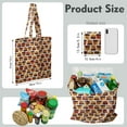 thumbnail image 2 of Vintage Food Print Canvas Tote Bag – Reusable Retro Grocery Bag with Cute Peach, Coffee & Smoked Sausage Design | Kawaii Fruit & BBQ Lover Aesthetic, 2 of 7