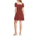 thumbnail image 3 of MODA NOVA Junior's Sweetheart Neck Bow Tie Front Ruffle Hem Mini a Line Dress, 3 of 5