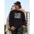 thumbnail image 2 of With God Quote Sweatshirt Men -Smartprints Designs, Male Large, 2 of 4