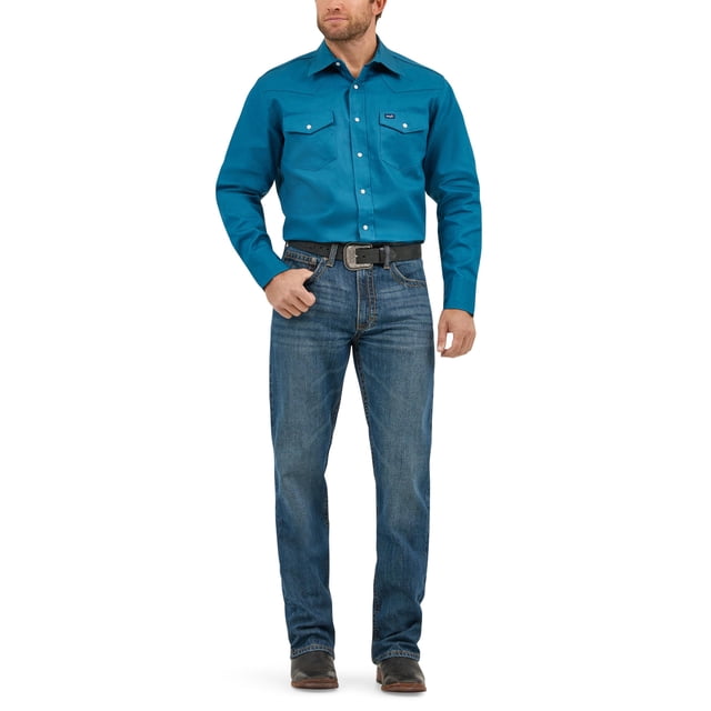 Camisa Wrangler de corte vaquero con dos bolsillos y manga larga