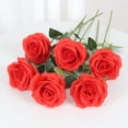 thumbnail image 4 of Bola de onda de rosa artificial de tela de seda individual, rosa para decoración de bodas, hotel y hogar, arreglo floral, flor falsa, 4 of 6