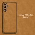 thumbnail image 1 of Case For Samsung M35 5G Case Luxury Matte Leather Phone Back Cover For Samsung Galaxy M 35 Capa Silicone Shell Shockproof Bumper brown For Samsung M35 5G, 1 of 6
