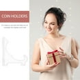 thumbnail image 2 of FUEENIRVA Easel Stands Coin Display Acrylic 10Pcs Transparent Badge Stand, 2 of 8