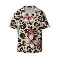 thumbnail image 5 of Picia Leopard Dots Men's Linen Shirts Short Sleeve Cuban Beach Shirts Casual Shirts Button Down Shirt for Men Beach Summer Wedding Shirt-XX-Large, 5 of 7
