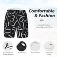 thumbnail image 6 of Picia Numbers pattern Mens Swim Trunks with Compression Liner Stretch Beach Shorts Quick Dry with Zipper Pockets No-Chafing Board Shorts-X-Large, 6 of 9