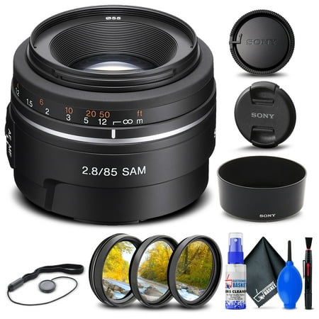 Image of Sony 85mm f/2.8 SAM Lens + Filter Kit + Cap Keeper + Cleaning Kit