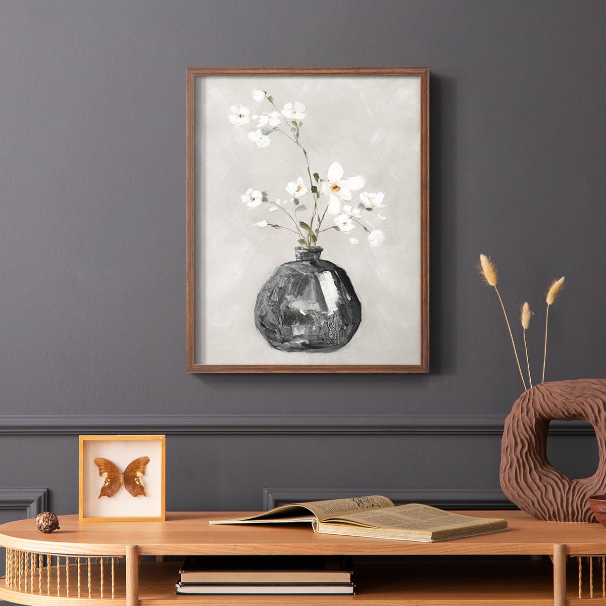 Cottage Spring II Framed Print in Brown Solid Wood Framed Print No Nail Hanging