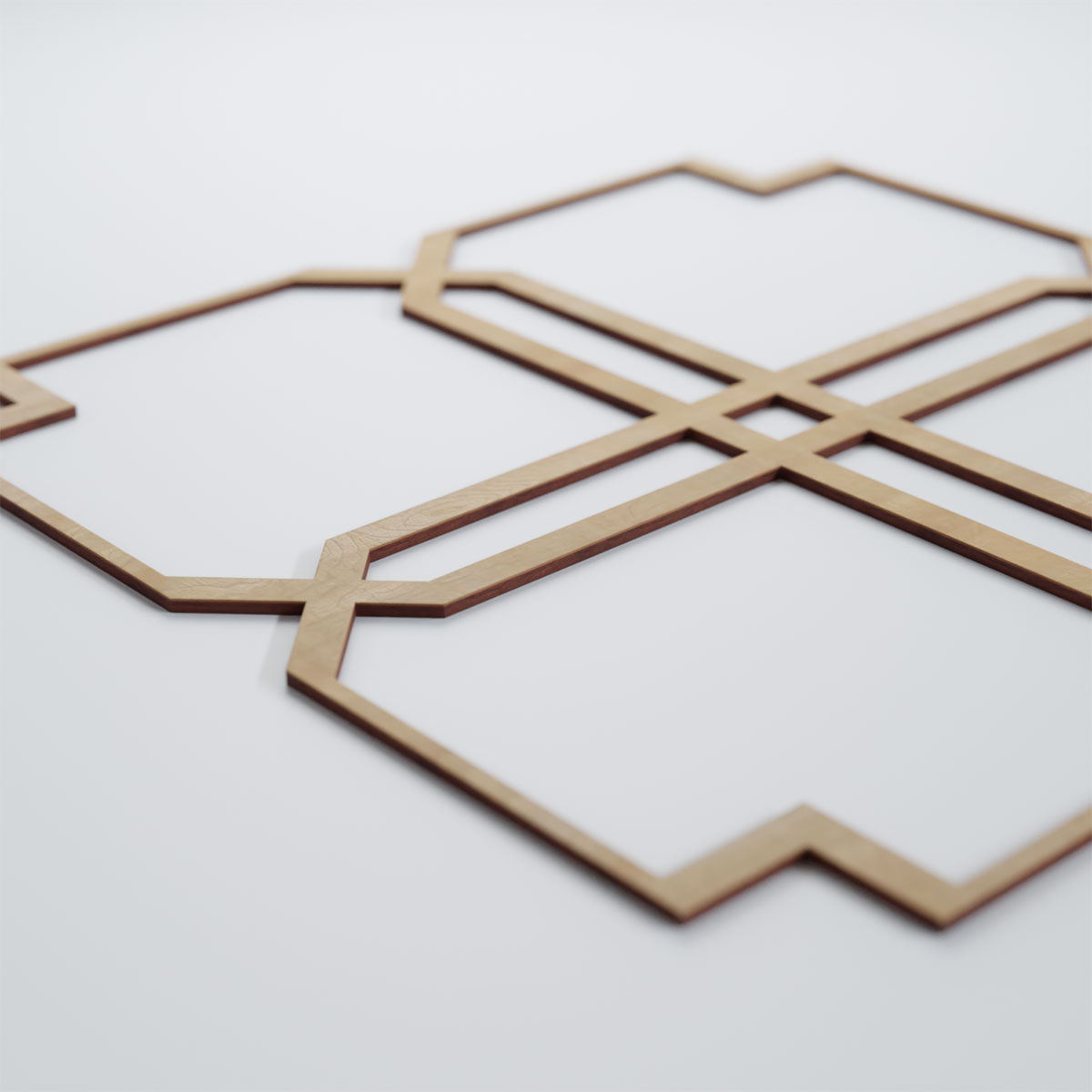 Ekena Millwork 23 3/8"W x 23 3/8"H x 1/4"T Large Englewood Decorative Fretwork Wood Wall Panels, Birch