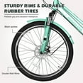 thumbnail image 2 of MOPHOTO 7 Speed 24"/26''/27.5'' Wheels Adult Mountain Tricycle, 3 Wheel Cruiser Bicycle, Exercise Women's Trike, Cyan Bike with Rear Storage Basket, 2 of 11