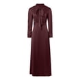 thumbnail image 4 of Formal Dresses for Women Holiday Party Womens Satin Dress Soft and Elegant Solid Long Dress Loose Casual Elegant Soft Dress for Banquet & Gala Night, 4 of 5