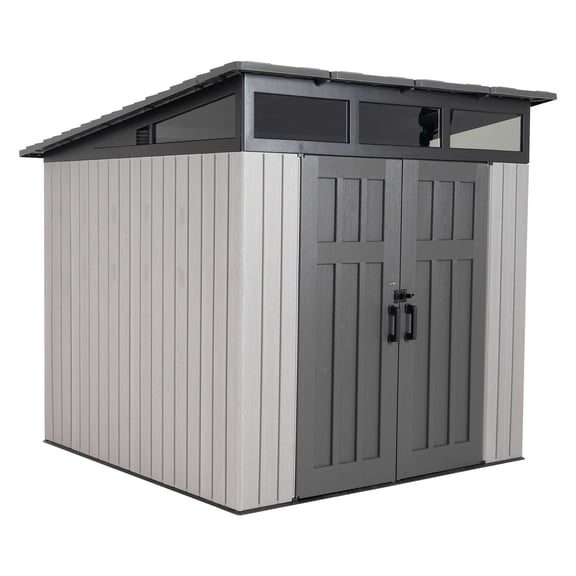 Lifetime Polyethylene Storage Shed 8 ft. x 8 ft. Gray (60336)
