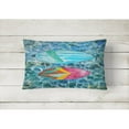 thumbnail image 2 of Carolines Treasures BB5366PW1216 Surf Boards on the Water Canvas Fabric Decorative Pillow  12H x16W multicolor, 2 of 3