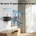 thumbnail image 4 of MountFTV Full Motion TV Wall Mount for 37-82" TVs, TV Mount Bracket with Dual Articulating Arms, Swivel, Tilt Extension,  Max 600x400mm, Holds up to 110lbs, Fits 16" Wood Studs, 4 of 9