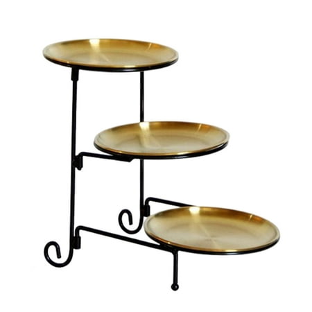 

European Style 3 Tiered Serving Tray Snack Display Trays Cupcake Cake Stand Dessert Serving Plate for Thanksgiving Wedding Holiday Party