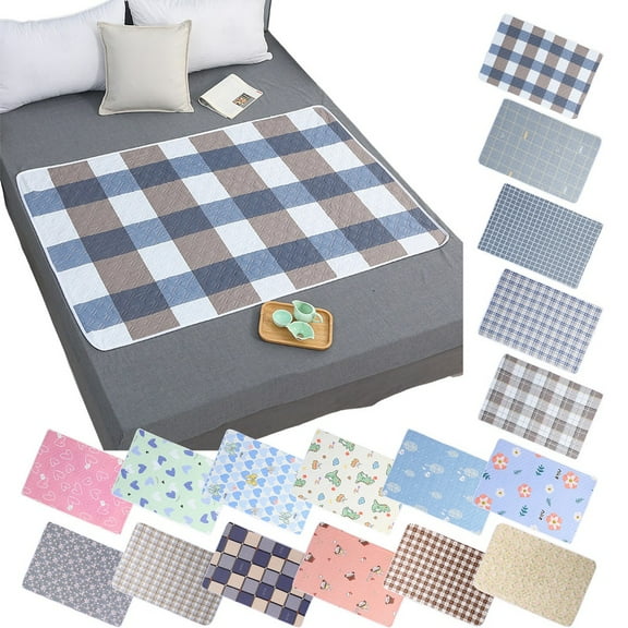 Wzzjkit Washable Pee Pads for Adults, 59" x 39" - Heavy Absorbency Reusable Incontinence Bed Pads for Kids Adults Elderly and Pet - Waterproof Protective Pad for Bed Couch Sofa Furniture Floor