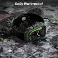 thumbnail image 3 of Southwit [2 Pack] 2 in 1 Waterproof Case Compatible for Apple Watch Series 8 7 45mm Screen Protector Tempered Glass Film PC Face Cover & Back Bumper for iWatch Accessories - 45mm Clear/Green, 3 of 5