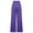 Purple, variant on Women's Casual Autumn Straight Solid Color High Waist Suit Pants With Pocket Hot Pink M