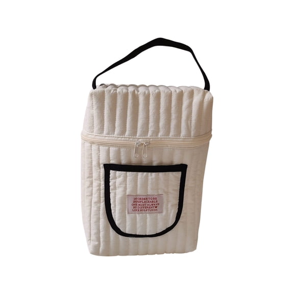 PEIBang Storage Bag Organizing Pouch,Cute Quilted Cotton Diaper Bag Organizer,Diaper Pouch with Zipper