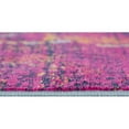 thumbnail image 3 of 7â€™ x 10â€™ Gray and Magenta Abstract Area Rug, 3 of 7