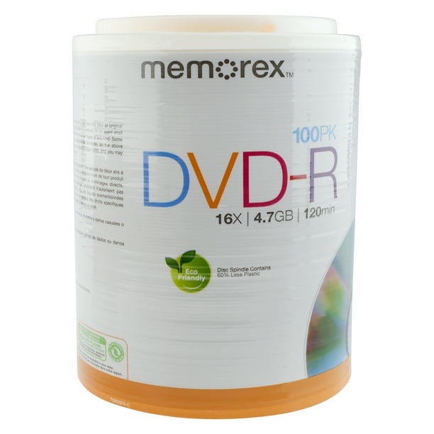 Memorex Dvd R Writeable 16x 100 Pack Walmart Com Walmart Com