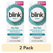 (2 pack) Blink Tears Lubricating Eye Drops Mild-Moderate Dry Eye 0.5 Fl Oz Sterile