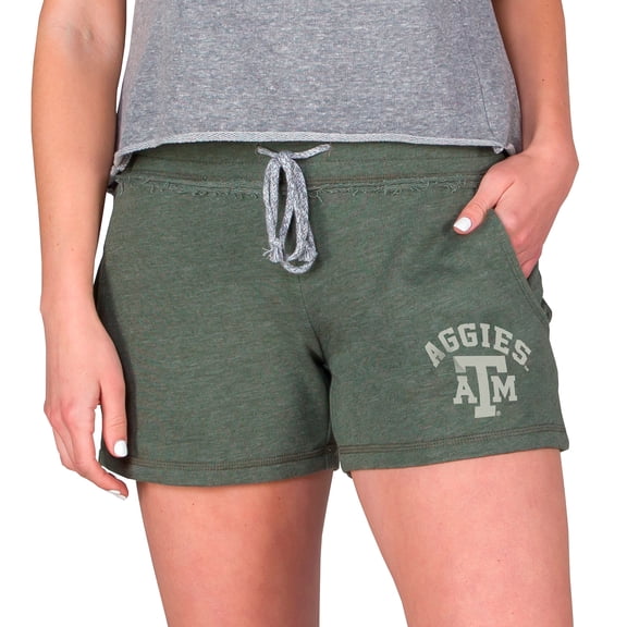 Women's-Concepts Sport  Green Texas A&M Aggies Mainstream French Terry Tri-Blend Shorts