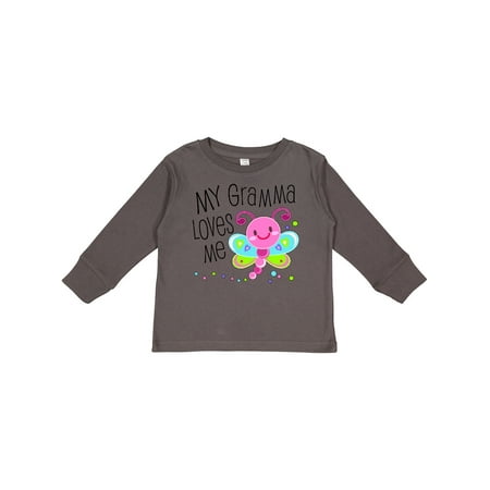 

Inktastic My Gramma Loves Me- Cute Dragonfly Gift Toddler Boy or Toddler Girl Long Sleeve T-Shirt