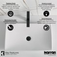 thumbnail image 4 of Karran Usa Qm170 Quattro Matte 25-1/4" Rectangular Acrylic Vessel Bathroom Sink - White, 4 of 5