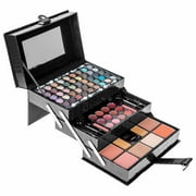 SHANY All In One Makeup Set, 67 Colors Eyeshadow, Blushes, Face Powder, Lipstick , Eye liners, Make up Pencils and Cosmetics Mirror - Makeup Kit With Reusable Beauty Organizer Train Case - Black