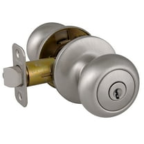 Design House Cambridge Keyed Entry Door Knob, Satin Nickel
