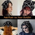 thumbnail image 6 of Monebena Crochet Bandanas for Women Spider Web Skull Crochet Head Scarf Black Crochet Headband Halloween Knitted Headscarf, 6 of 14