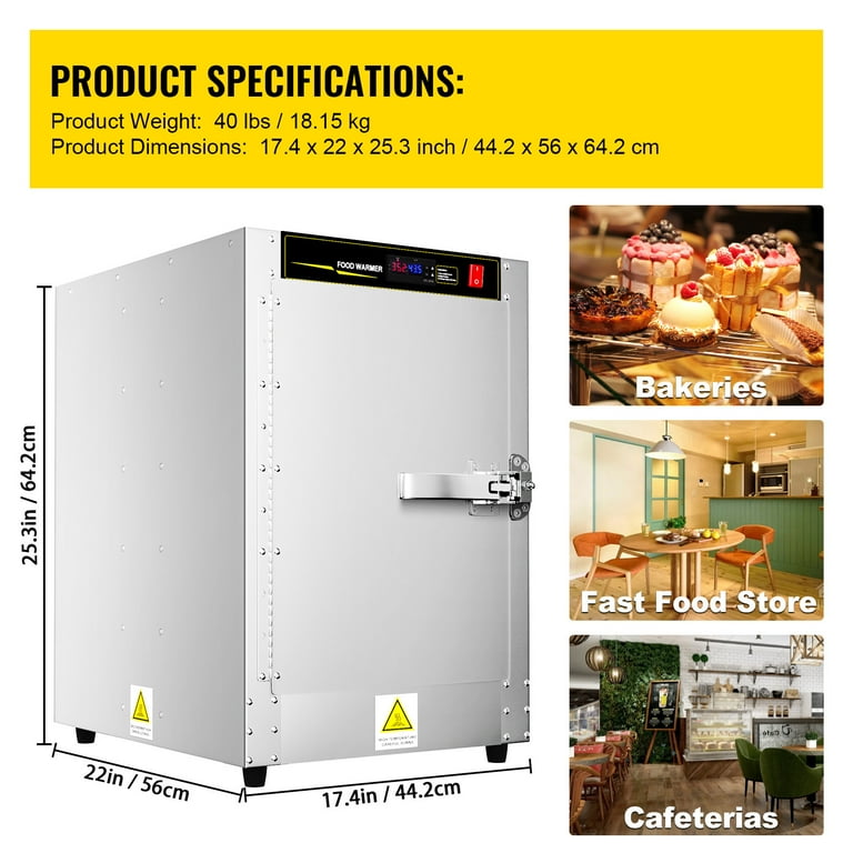 HeatMax 25x15x24 Commercial Hot Box Catering Food Warmer, Hot Food, Pizza,  Pastry, Empanada, Patty, Concession, Heated Case