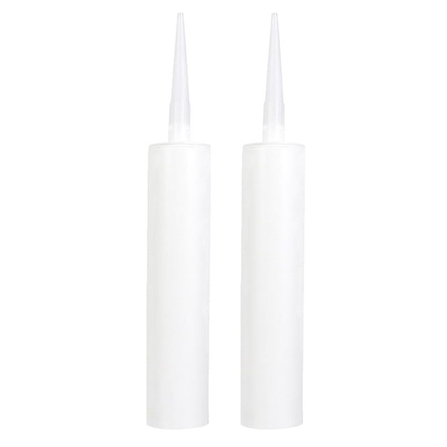 SHISUYAN 2 Pcs Tubes de Calfeutrage Rechargeables Tubes de Calfeutrage en Plastique Vides pour Fissures Carreaux et Réparations Tubes de Scellant Réutilisables Tubes de Calfeutrage Vides Tubes de Scellant Vides (300ml)