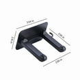 thumbnail image 3 of Hair Dryer Wall Mount Holder Black Plastic | Universal Blow Dryer Stand | Durable Adhesive No-Drill Installation | Scratch-Resistant Padded Support | Compact Size 9x7.5x5.5cm | 1 Pack, 3 of 8