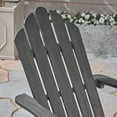thumbnail image 4 of Noble House Hollywood Outdoor Foldable Acacia Wood Adirondack Chair Dark Gray, 4 of 9