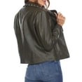 thumbnail image 3 of White Mark Women's PU Faux Leather Studded Jacket, 3 of 6