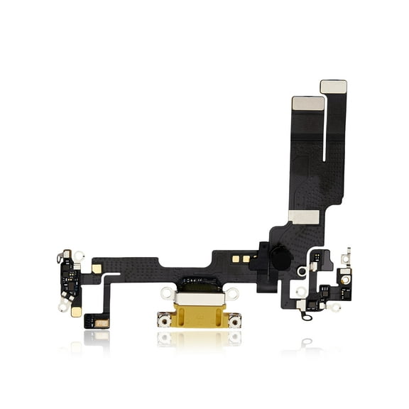Replacement Charging Port Flex Cable Compatible For iPhone 14 (Premium) (Yellow)