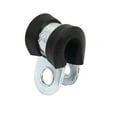 thumbnail image 3 of 8mm Dia Rubber Lined R Shaped Zinc Plated Pipe Clip Cable Clamp 20pcs, 3 of 5