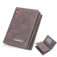 thumbnail image 1 of Cartera corta para hombre Cartera vertical multitarjeta retro europea y americana con cremallera Monedero para hombre, 1 of 6