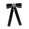 thumbnail image 3 of Broche con lazo de cinta, broche de pajarita, broche con lazo preatado, decoración para mujeres y niñas Negro, 3 of 9