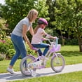 thumbnail image 2 of Costway Vélo pour Enfants 16 Pouces, Bicyclette pour Tout-Petits avec Roues Stabilisatrices, Freins à Main et à Rétropédalage Violet, 2 of 10