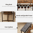 thumbnail image 2 of Dining Table Set for 4, Kitchen Dining Table Set with Upholstered Benches, Kitchen Dining Room Table with Storage Drawers, Wine Rack, Small Space Grey, 2 of 4