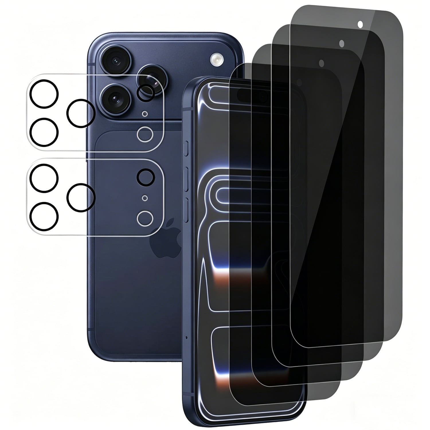 UZWZW 4 Privacy Screen Protector & 2 Lens Protector for iPhone 17 Pro Max