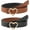 Black/Brown, variant on AWAYTR Kids Reversible Leather Belt - Heart Buckle Belt Kids Adjustable Belt for Casual Jeans Dress