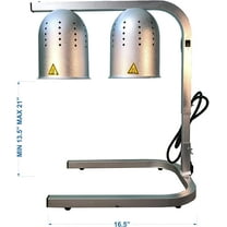 Portable W62 Heat Lamp Food Warmer 2-Bulb Free-Standing
