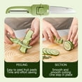 thumbnail image 5 of FHBVT 2-in-1 Folding Fruit Knife & Peeler Multifunctional Double-Head Paring Knife Food-Grade Stainless Steel Blade Handle Easy to Clean Portable Kitchen Tool for Home Travel Picnic Peeling Cutting, 5 of 9