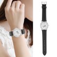 thumbnail image 4 of Reloj de mujer ANGGREK correa de cuero PU Cuarzo Color blanco, 4 of 8