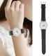 thumbnail image 4 of Reloj de mujer ANGGREK correa de cuero PU Cuarzo Color blanco, 4 of 8