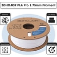 thumbnail image 2 of PLA Pro Filament 1.75mm Cold White,3D Printer Filament,1kg Cardboard Spool (2.2lbs), Fit Most FDM 3D Printer, 2 of 7
